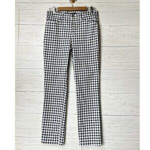 Charter Club Pants Womens Size 8 Navy & White Lexington Straight Gingham Plaid